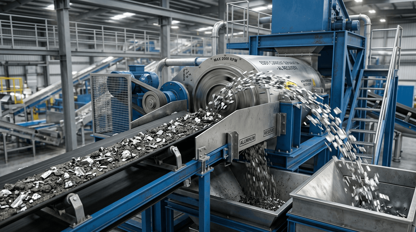 Come i separatori a correnti parassite recuperano i metalli non ferrosi dalle scorie: la guida tecnica definitiva